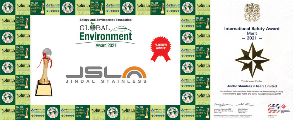JSHL bags reputed awards for safety and sustainability - Jindal Stainless